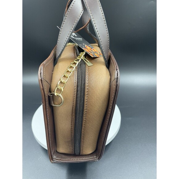 Purse Handbag Cross Body Tote Leather Humming Bird Hand Made Painted Artisanal - Picture 4 of 7